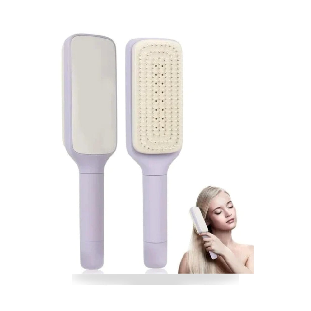NUVIO One-Click Self-Cleaning Hair Brush with 3D Air Cushion