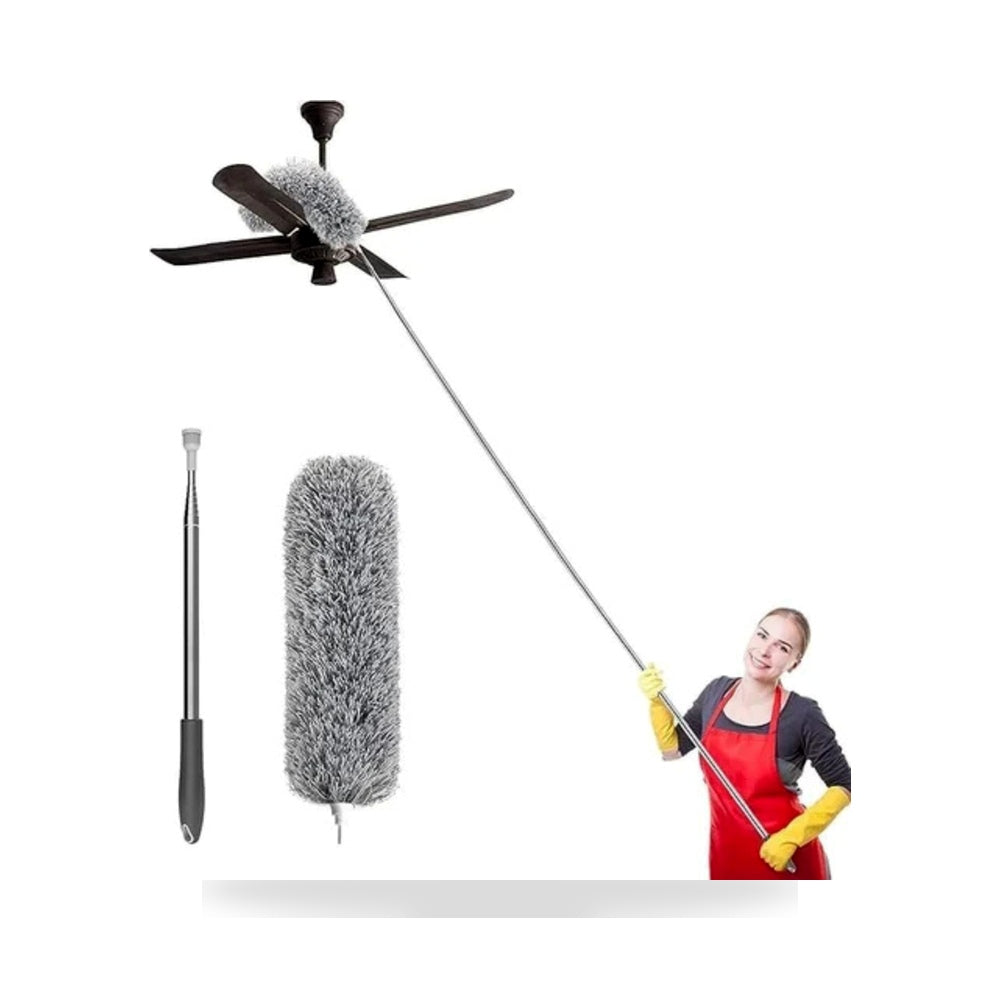NUVIO Extendable Telescopic Microfiber Feather Duster with Bendable Head