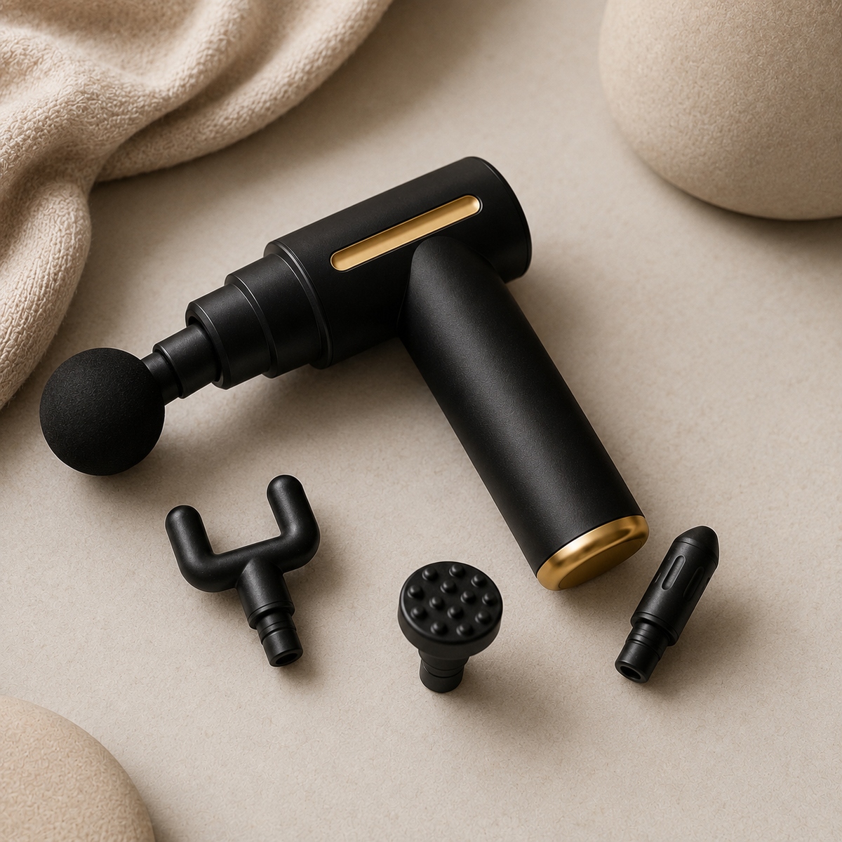 Nuvio Impulse Percussion Massage Gun — Matte Black
