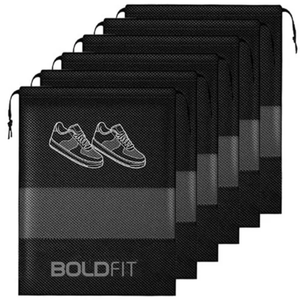 NUVIO Waterproof Travel Shoe Organizer Bags with Transparent Window (Set of 4)