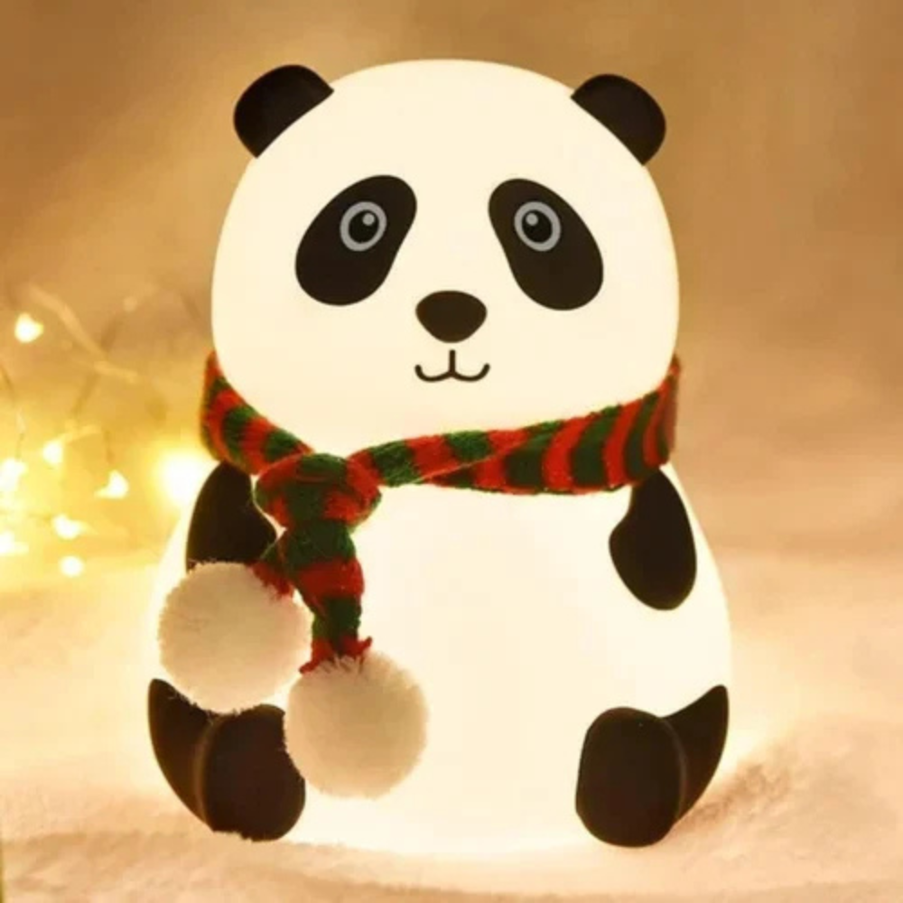 NUVIO Squishy Silicone Panda Touch Sensor Night Light (USB Rechargeable)