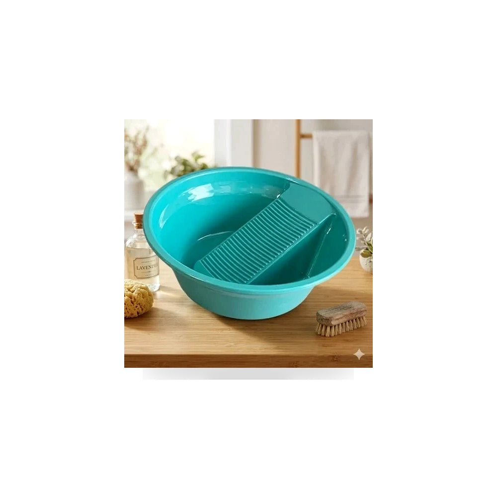 NUVIO Compact Round Silicone Washboard & Basin Mat (19x19 cm)