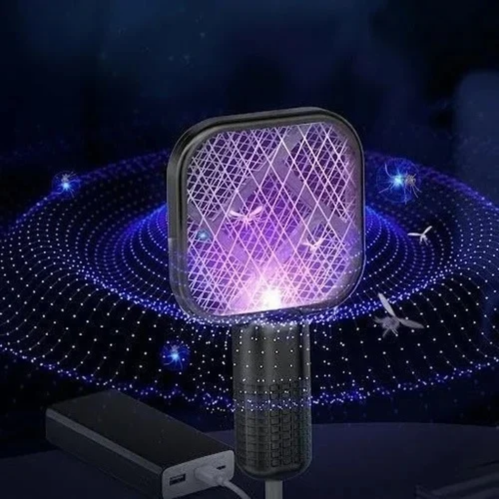 NUVIO 2-in-1 Rechargeable Electric Mosquito Swatter Racket & UV Trap Lamp